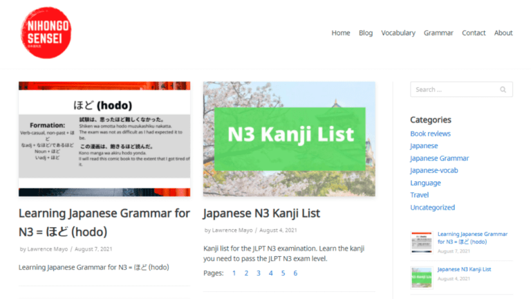 Japanese website